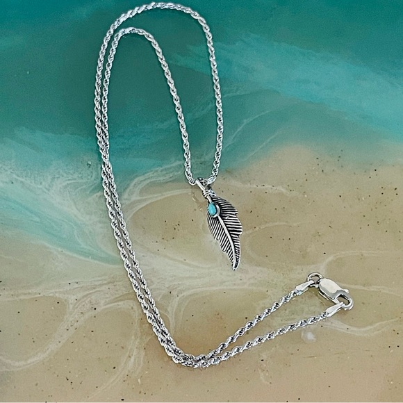 Sterling Silver Small Feather Necklace, Silver Chain, Bird Necklaces, Angle Wing - Picture 6 of 10